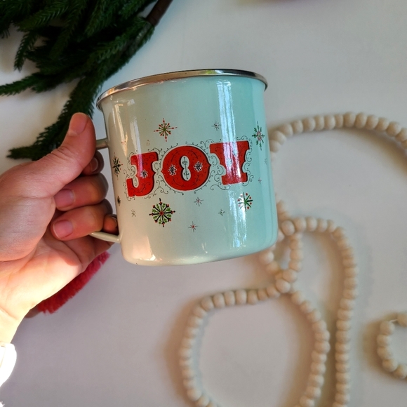 Metal Enamel Oversized "Joy" Mug- Hallmark Home - Picture 2 of 5